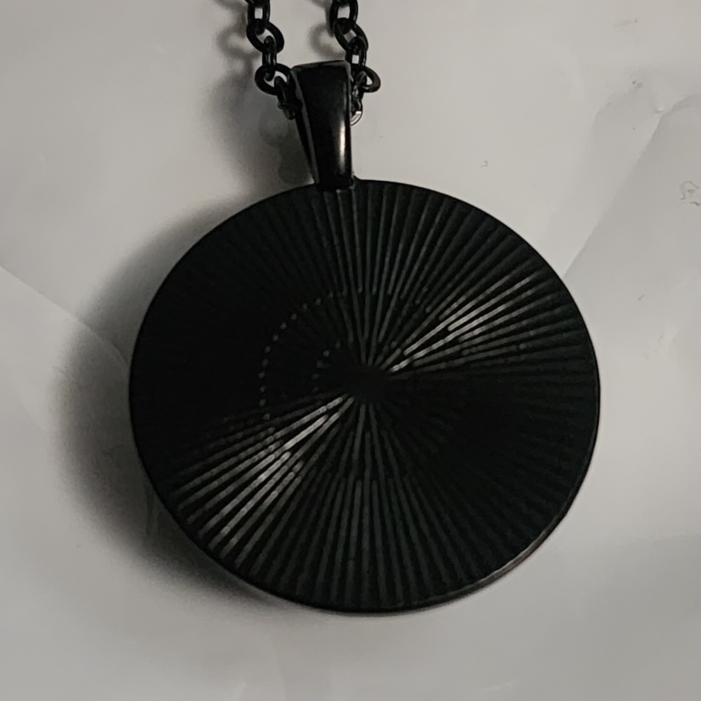 Brand New, Acrylic, Black Triple Moon Pentacle Pendant Necklace On Black Chain - Picture 5 of 6